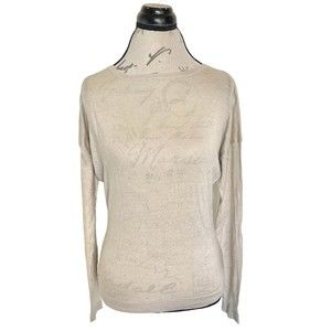 The Limited Womens Sweater Size XS Beige Rhinestones Dead Stock Sparkle Vintage